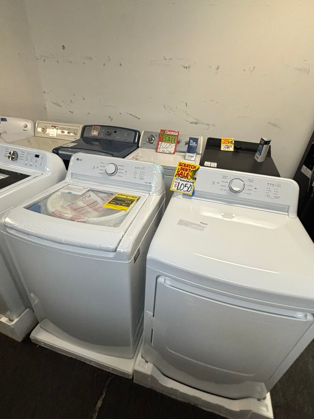 *Open box 📦 New S/d New LG Top load washer Stainless steel Drum 4.1 Cu.Ft And Electric dryer large capacity set 27” wide dark gray #WDLM41L