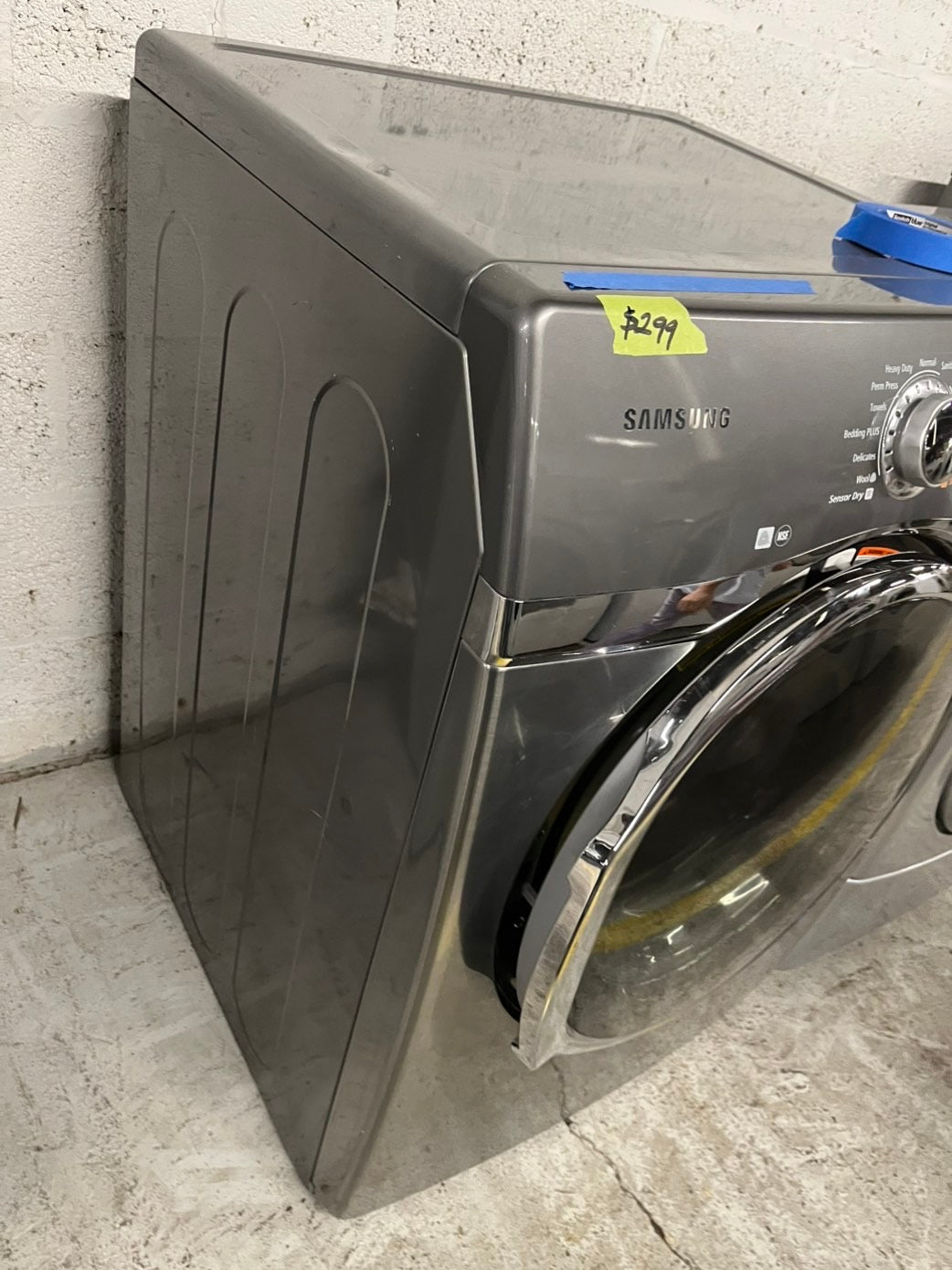 - 📢black Friday sale 🦃 Samsung Sensor dry steam electric 220v dryer front load stainless steel drum 7.5cu.ft. large capacity  27" silver #EDL21MB