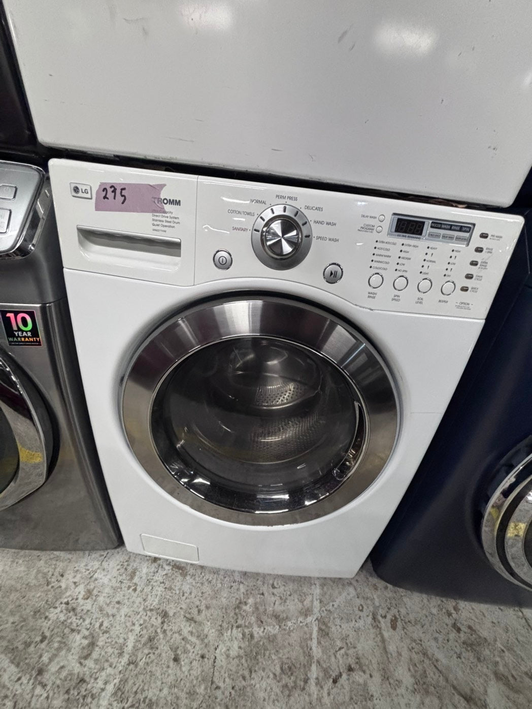 >*LG washer & dryer set electric 220v front load stackable or side by side - sensor dry in white #WDAZ6BSET