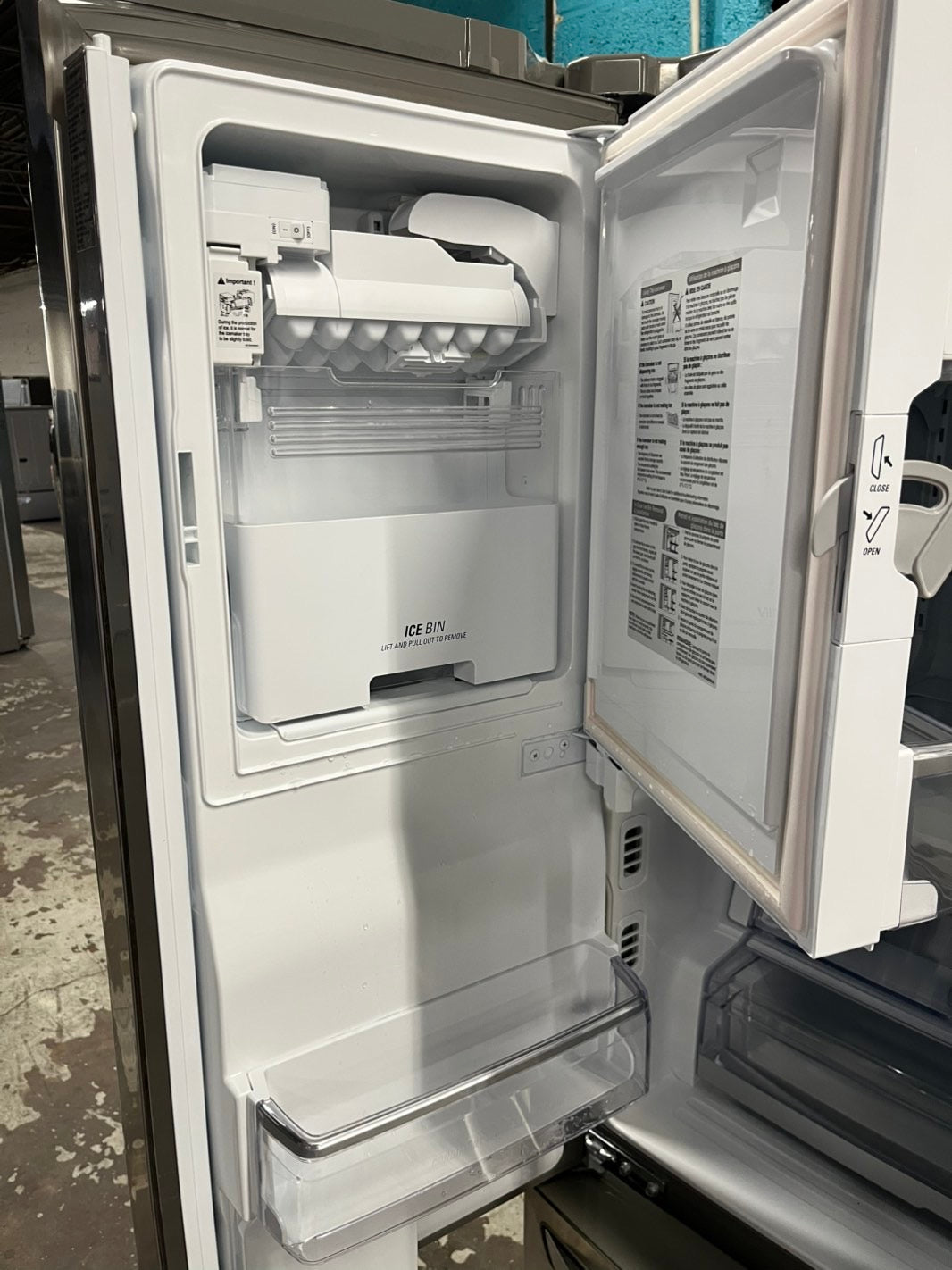 Used Refurbished LG in Door french door showcase refrigerator stainless steel w/ice & water dispenser 36" #RFLG45B