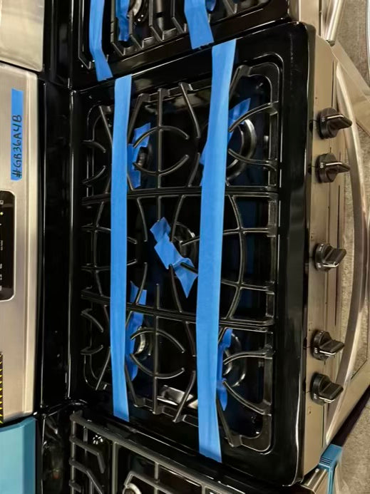 * Frigidaire Gallery Gas range 5 burner bake broil self clean in stainless steel used-Refurbished 30” #GR36A4B