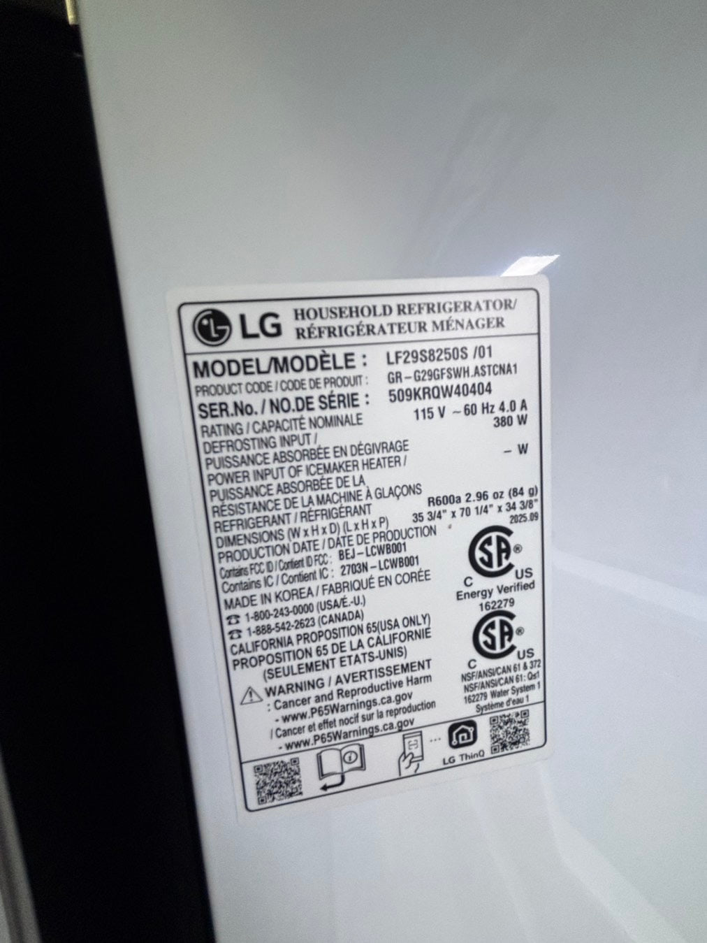 >special🎈LG New open box 📦 Refrigerator instaview with ice maker & water dispenser - Stainless Steel  #RZ33USL