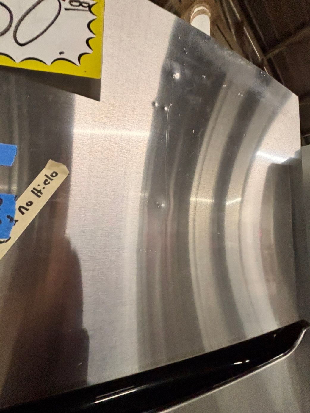 >new open box costumer return scratch & debt LG 33” Top freezer fridge, stainless #RLCF3C2B