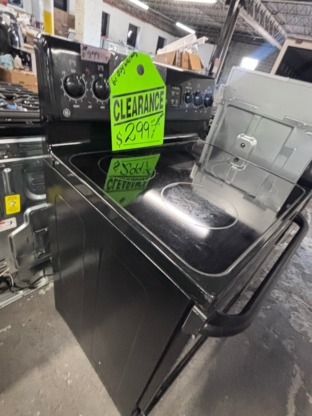 >*special🔥GE electric 220v glass top range 5 burner  bake Broil roast self clean 30" Refurbished #EQQ5S3B
