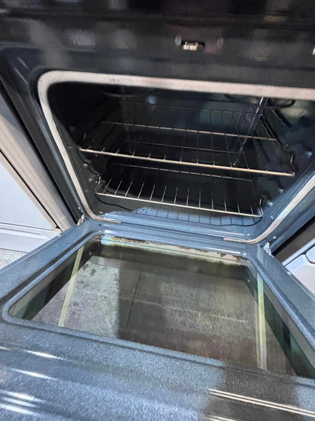 >>whirlpool electric 220v glass top range bake Broil roast self clean stainless steel 30" Refurbished #ES7T23B