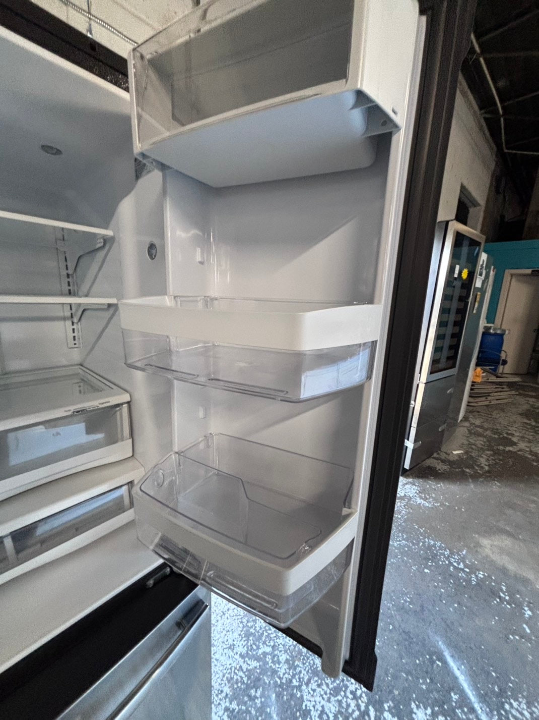 >GE 36” French Door Refrigerator Super-Capacity with ice maker & water dispenser ,used-refurbished #GE50PSB