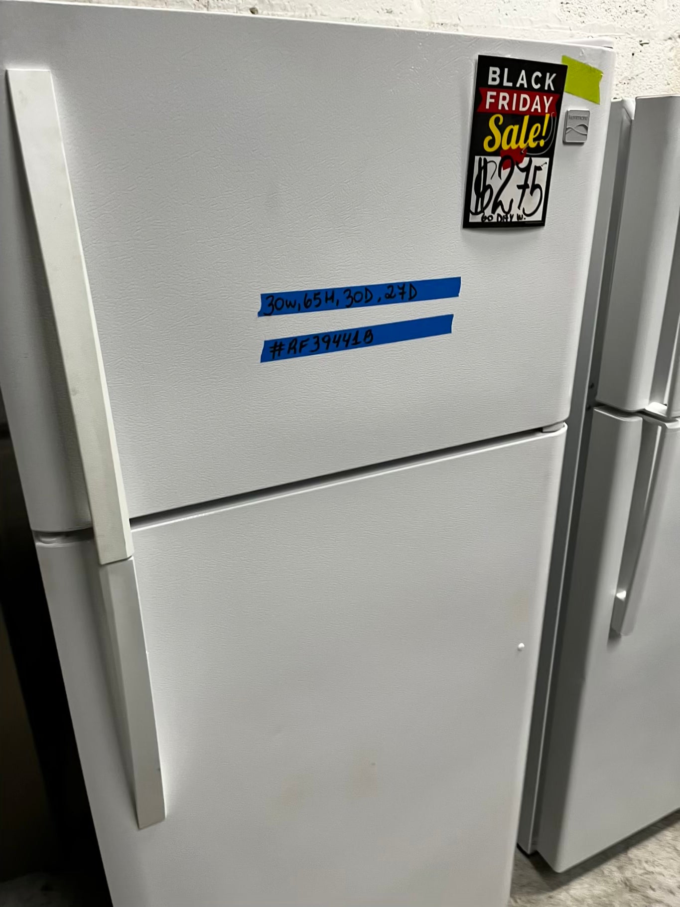 * 🎉 Black Friday ⚡️ Kenmore top freezer refrigerator in white no ice maker 30" #RF39441B