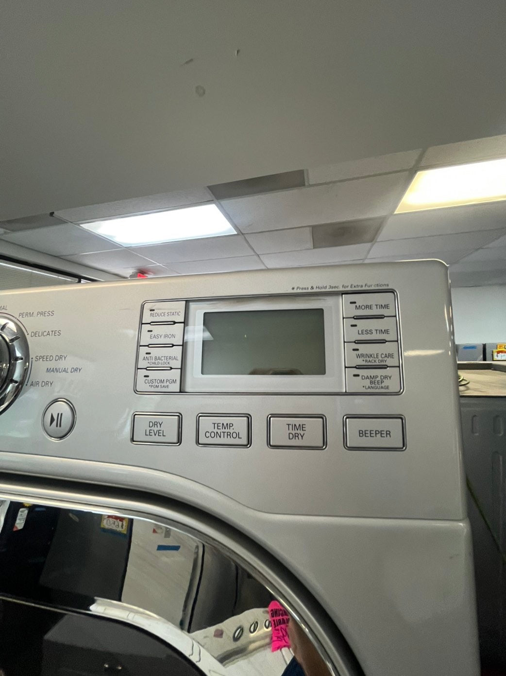 >LG true steam washer 4.5 cu ft & steam dryer 7.5 cu ft set electric 220v front load stackable or side by side Gray - sensor dry    #WFLHDR27L