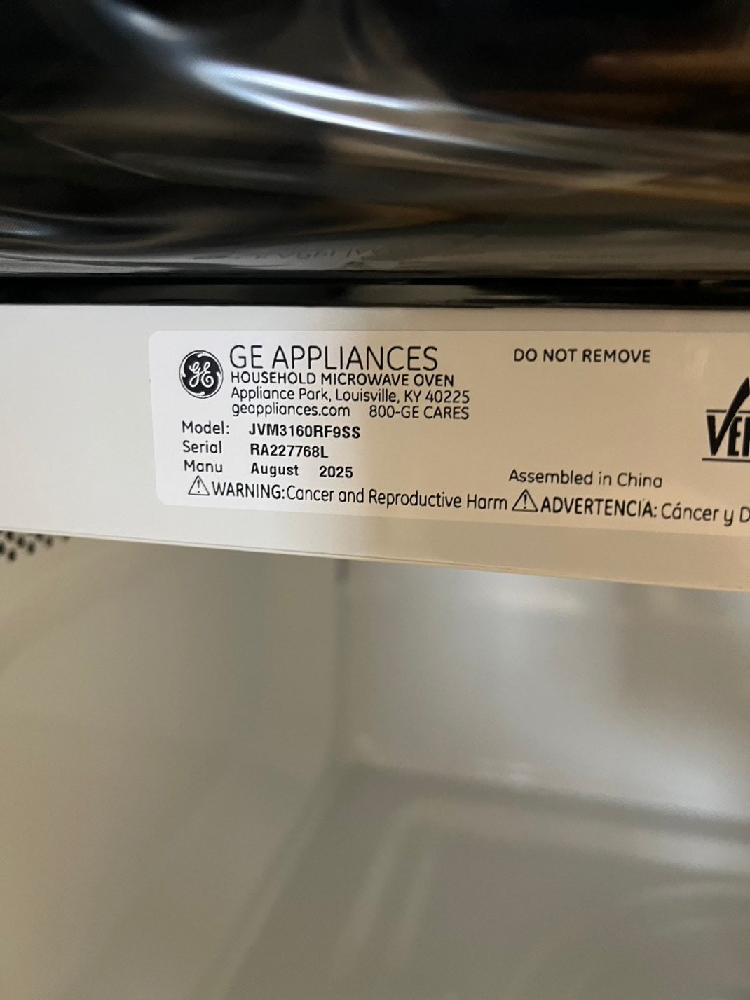 🎁🎄Holiday Sale‼️Open box 📦 New Ge 1.6 cu. ft. Over-the-Range Microwave in Stainless Steel 30”wide #GEMWO15B