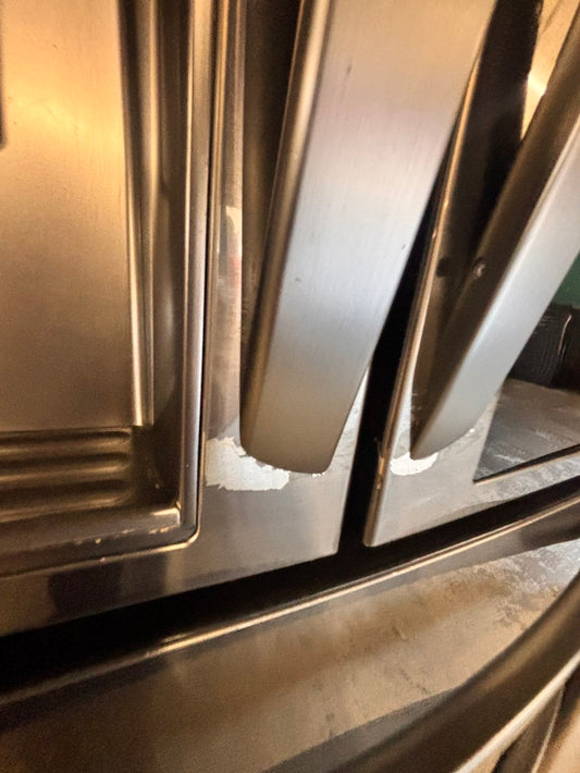 >🎈Used | Refurbished LG 36” French door refrigerator black stainless steel with ice maker & water dispenser —-stock number #RF297941B