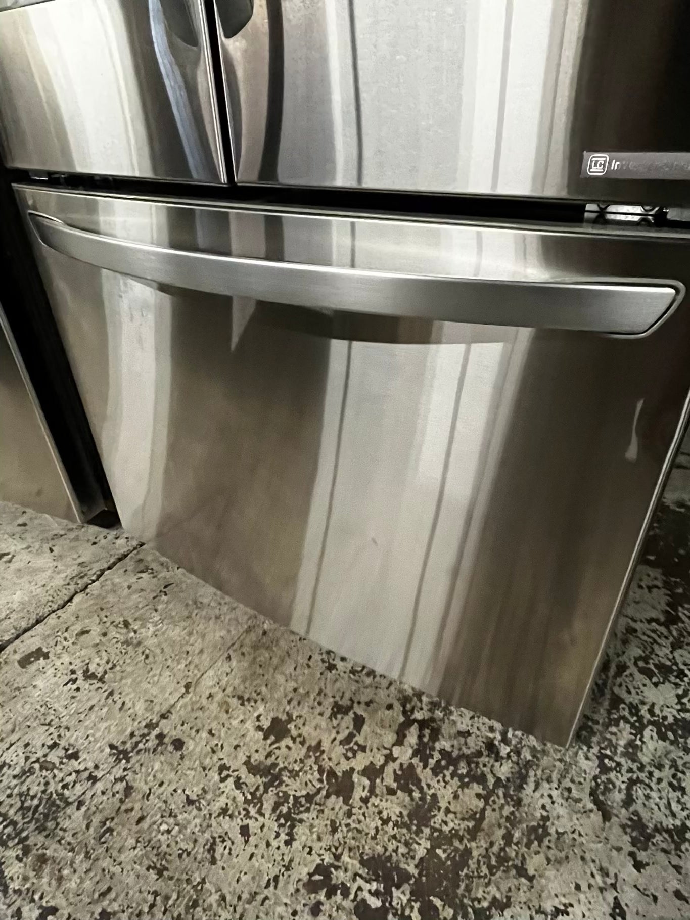 🎄 LG French door Refrigerator counter depth stainless steel w/ ice water dispenser 36" #RF79349B