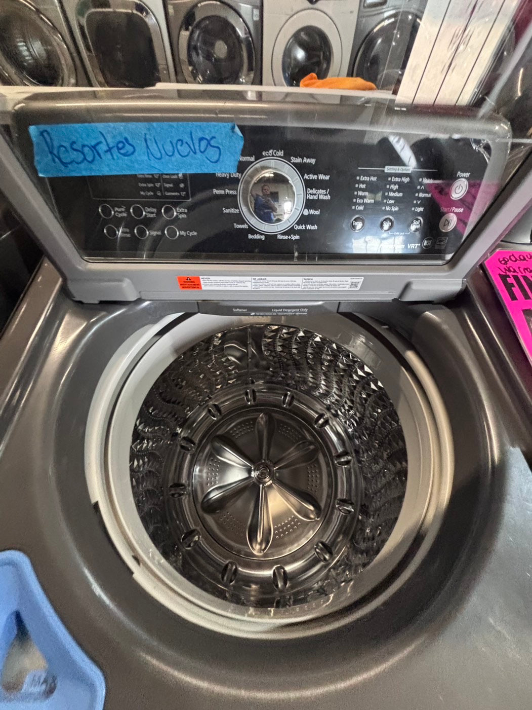 } Samsung dark gray color , Top load washer  Large capacity stainless steel Drum working 💯  with warranty ! used,refurbished #SAYZ912B