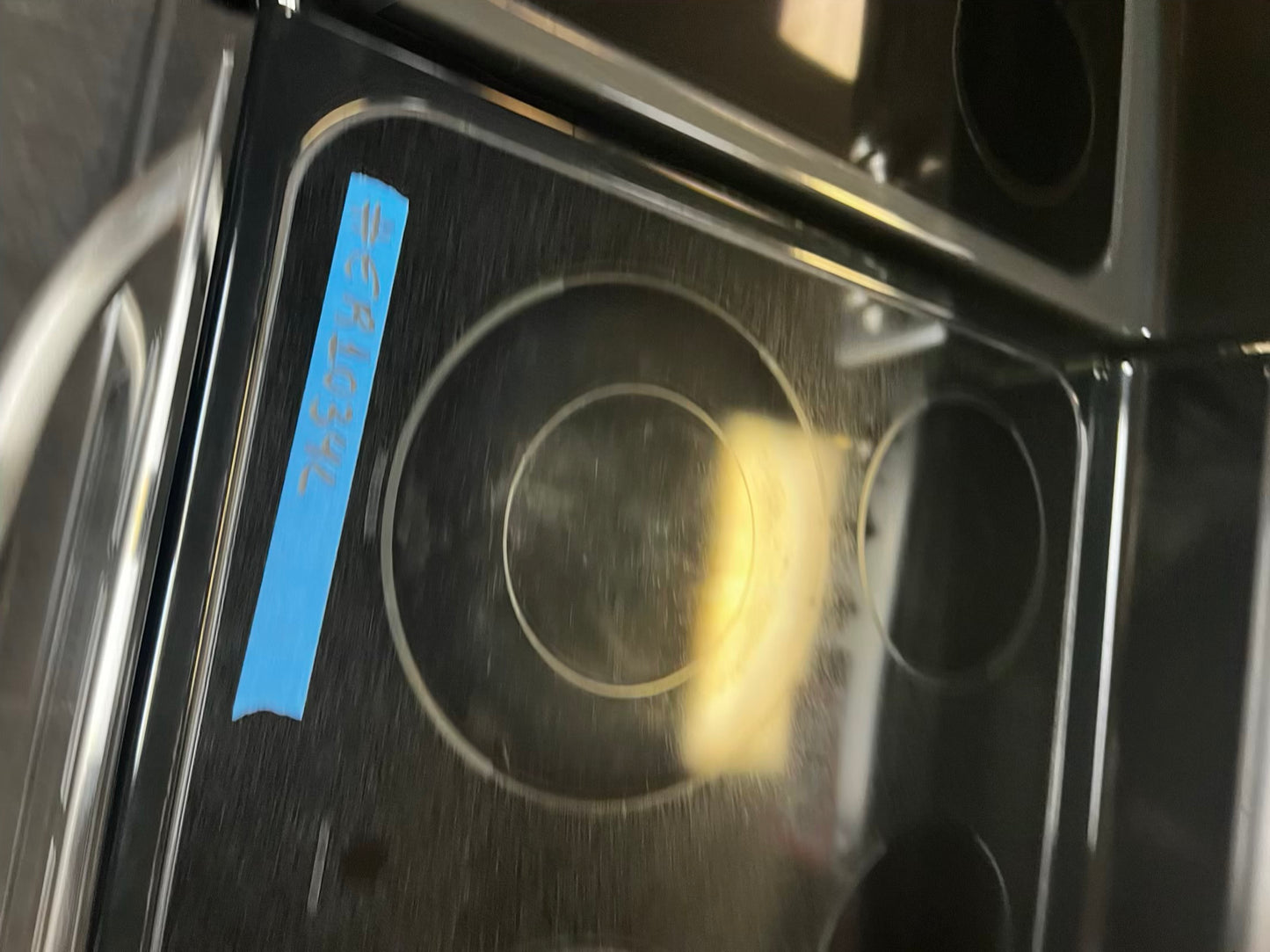 GE electric 220v glass top double oven range 5 burner Refurbished bake Broil self clean stainless steel 30" #ER1034L