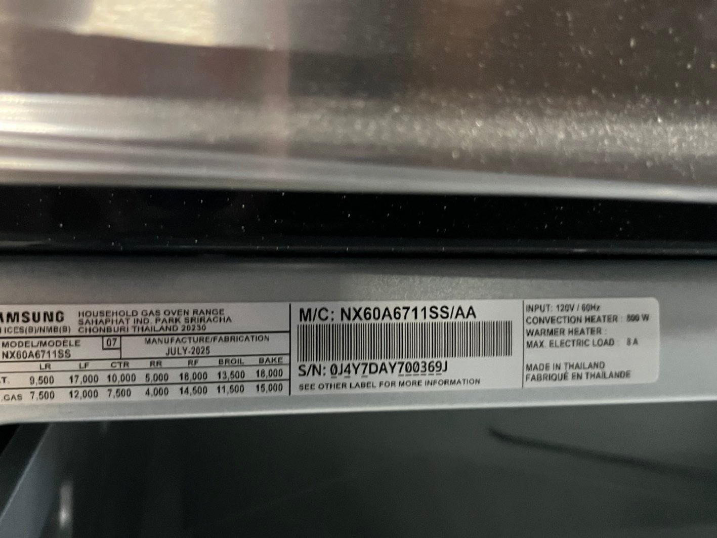 Open Box New Scratch&Dent Samsung - 6.0 Cu. Ft. Freestanding Gas Convection+ Range with WiFi and No-Preheat Air Fry - Stainless Steel #GRS60AB