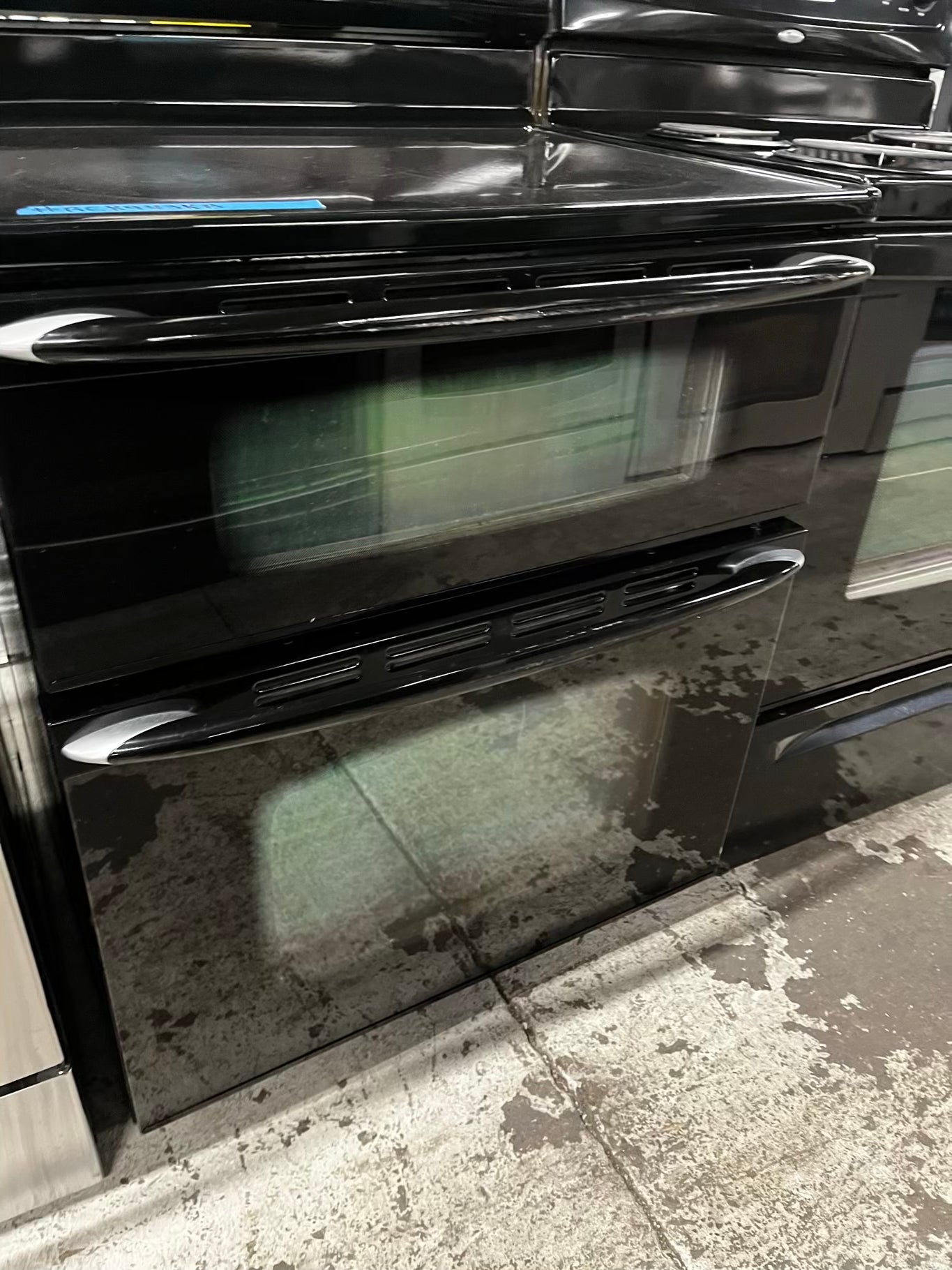 🎉 BLACK FRIDAY ⚡️ Maytag glass top electric range 220v double oven 4 burner  Refurbished  bake Broil toast self clean in black 30" #RE8943KB