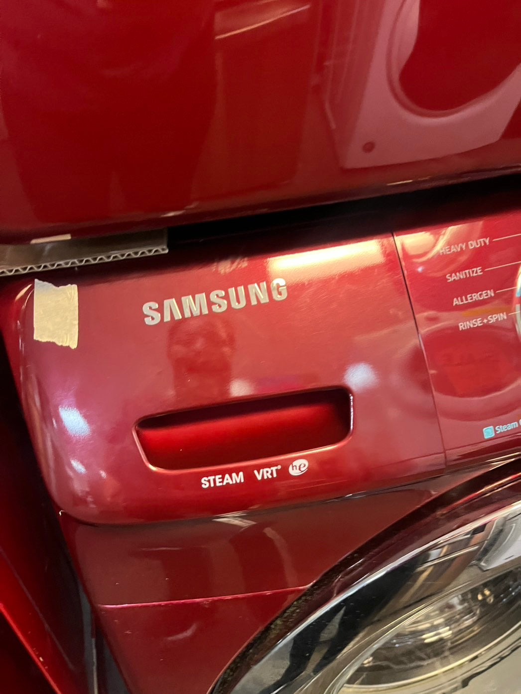 =•steam ENERGY STAR Samsung washer 4.5 cu ft & dryer 7.5 cu ft set electric steam 220v front load stackable or side by side - sensor dry ,burgundy color #BGCBAL3SET