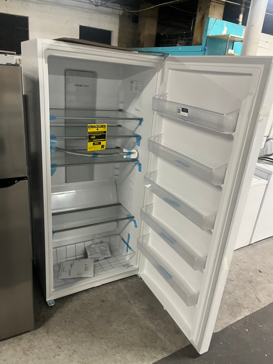 Open box 📦 33 in. 20 cu. ft. Garage Ready Freezerless Refrigerator in White with Temperature Alarm and Auto-Close Door, ENERGY STAR #FZR20CB
