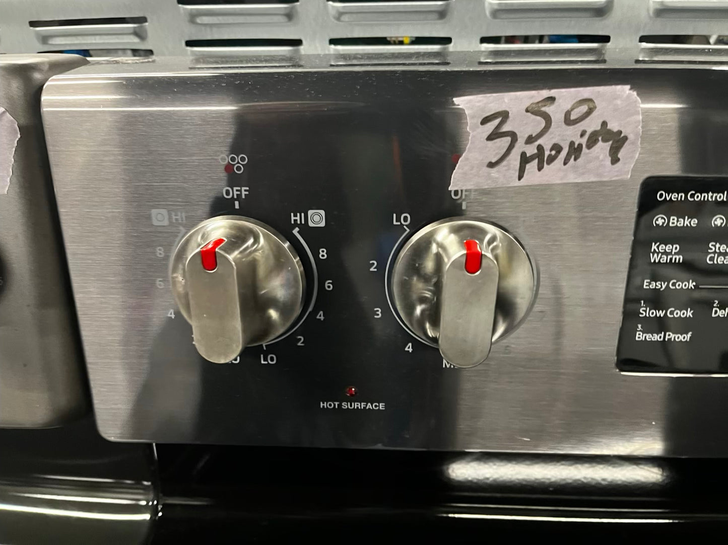 🎁Holiday Sale 🎄 Samsung electric 220v glass top range 5 burner Refurbished convection bake Broil self clean black stainless steel 30" #ER7P34B