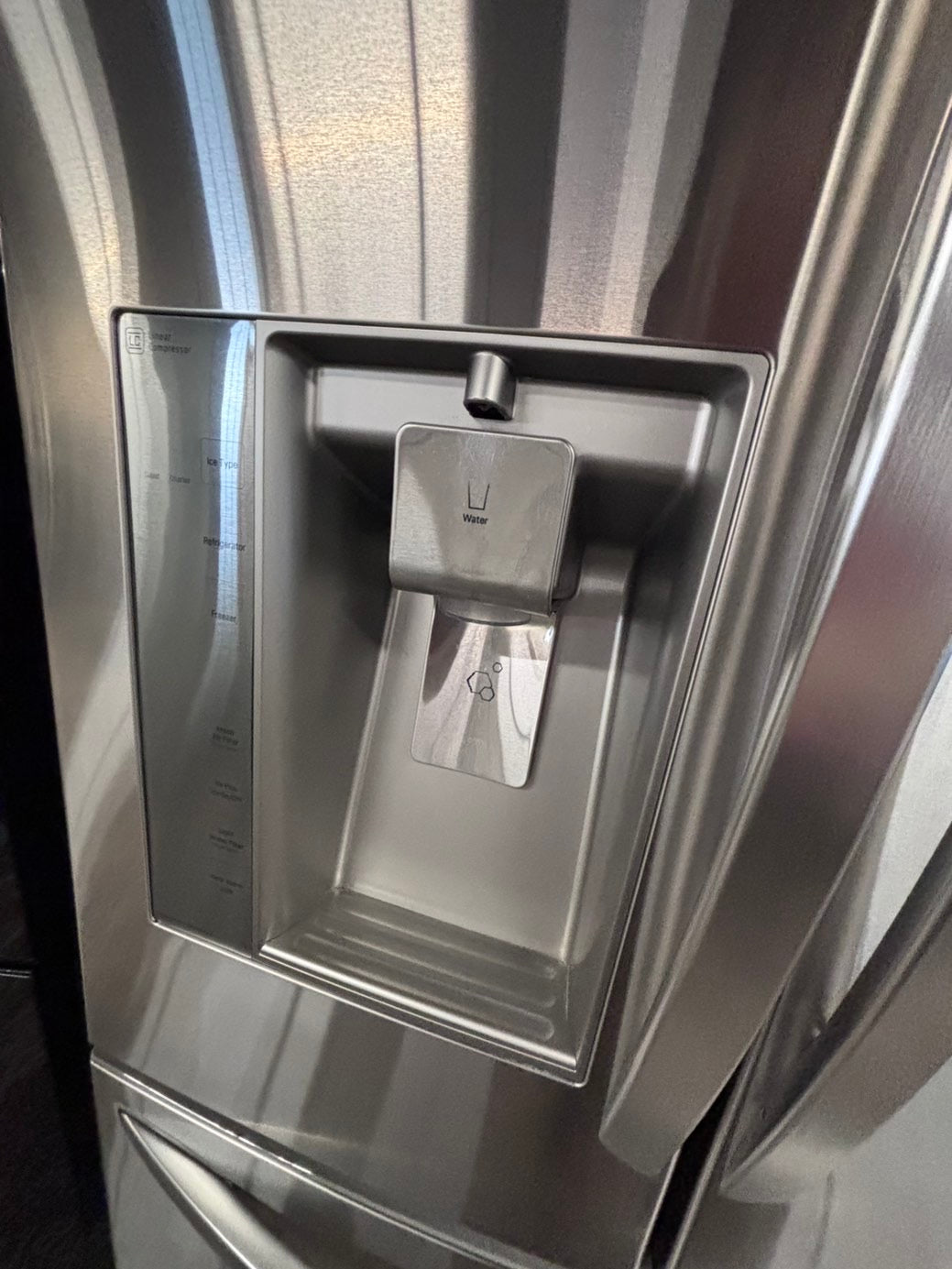 >LG French door Refrigerator counter depth stainless steel w/ ice water dispenser 36" #ARF31B