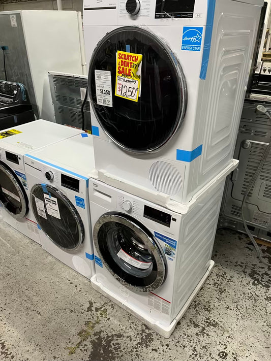 Open Box 📦 Scratch & Dent Beko 24" Front-Load stackable 1.94 cu ft washer & Heat Pump Ventless Front Load Dryer 4.5 cu ft 220v electric #WD635KB