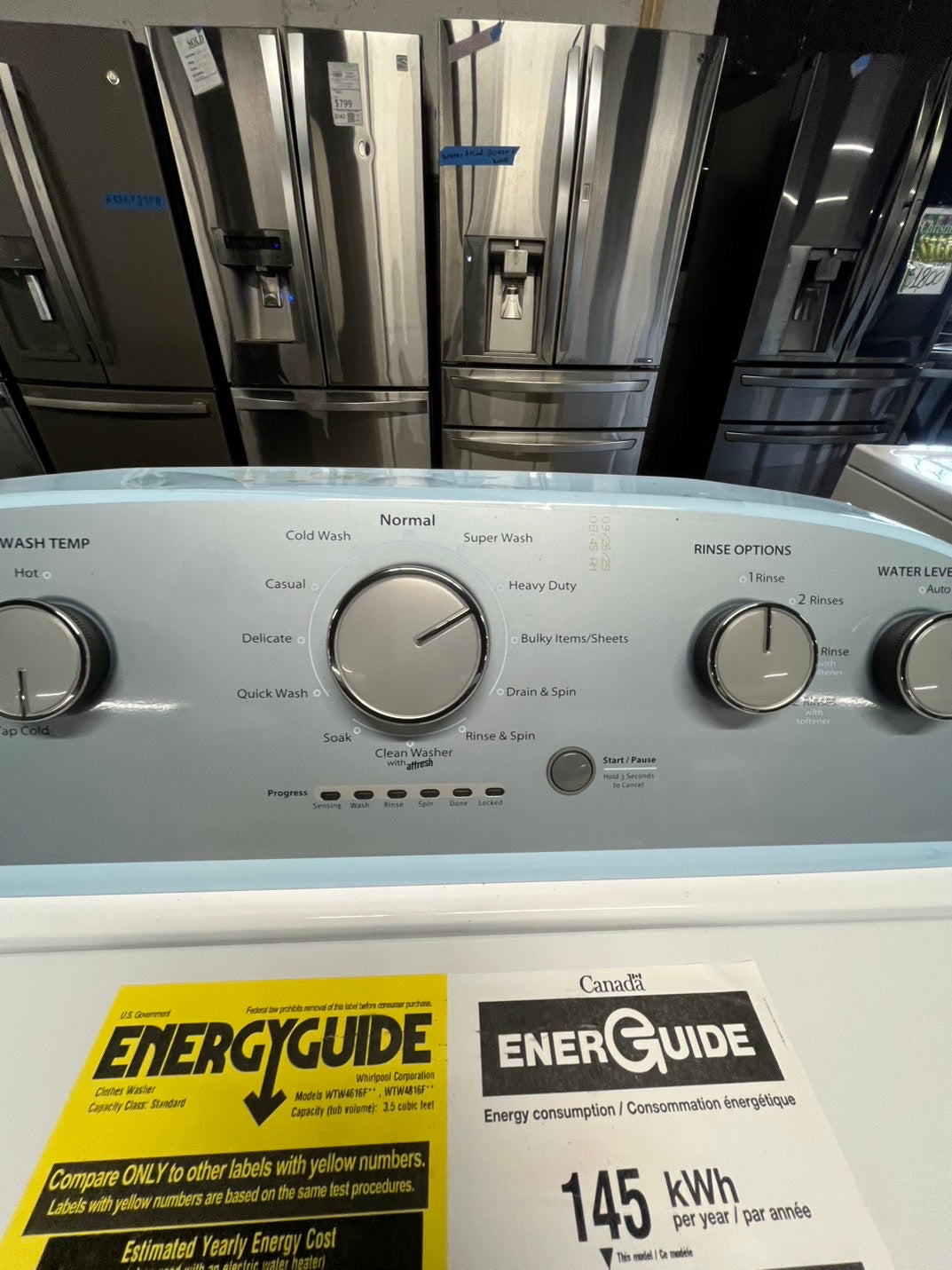 Open box 📦 New S/d whirlpool Top load washer 3.5cu.Ft  and  Top load Gas  dryer 7.cu.ft  set white #WDTPG21B