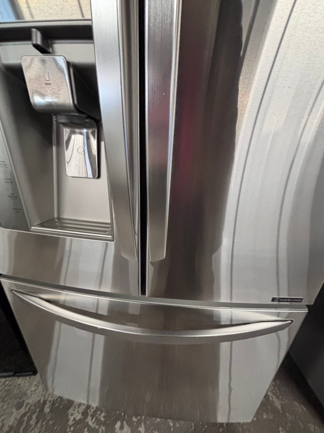 >LG French door Refrigerator counter depth stainless steel w/ ice water dispenser 36" #ARF31B