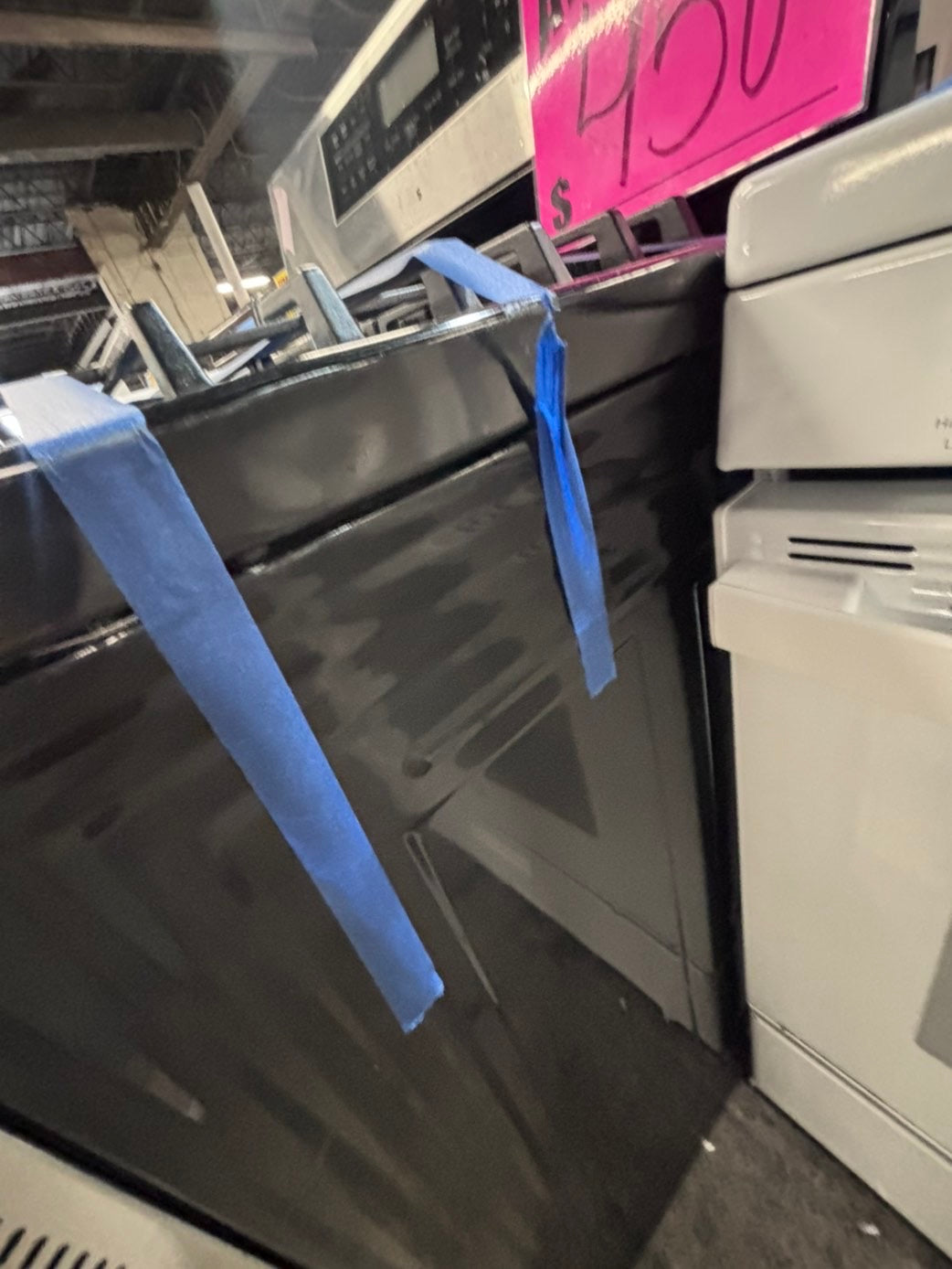 >>samsung Gas range 5 burner convection oven bake ,broil Hi/Lo self clean in stainless steel used-Refurbished 30” #SGX11SB