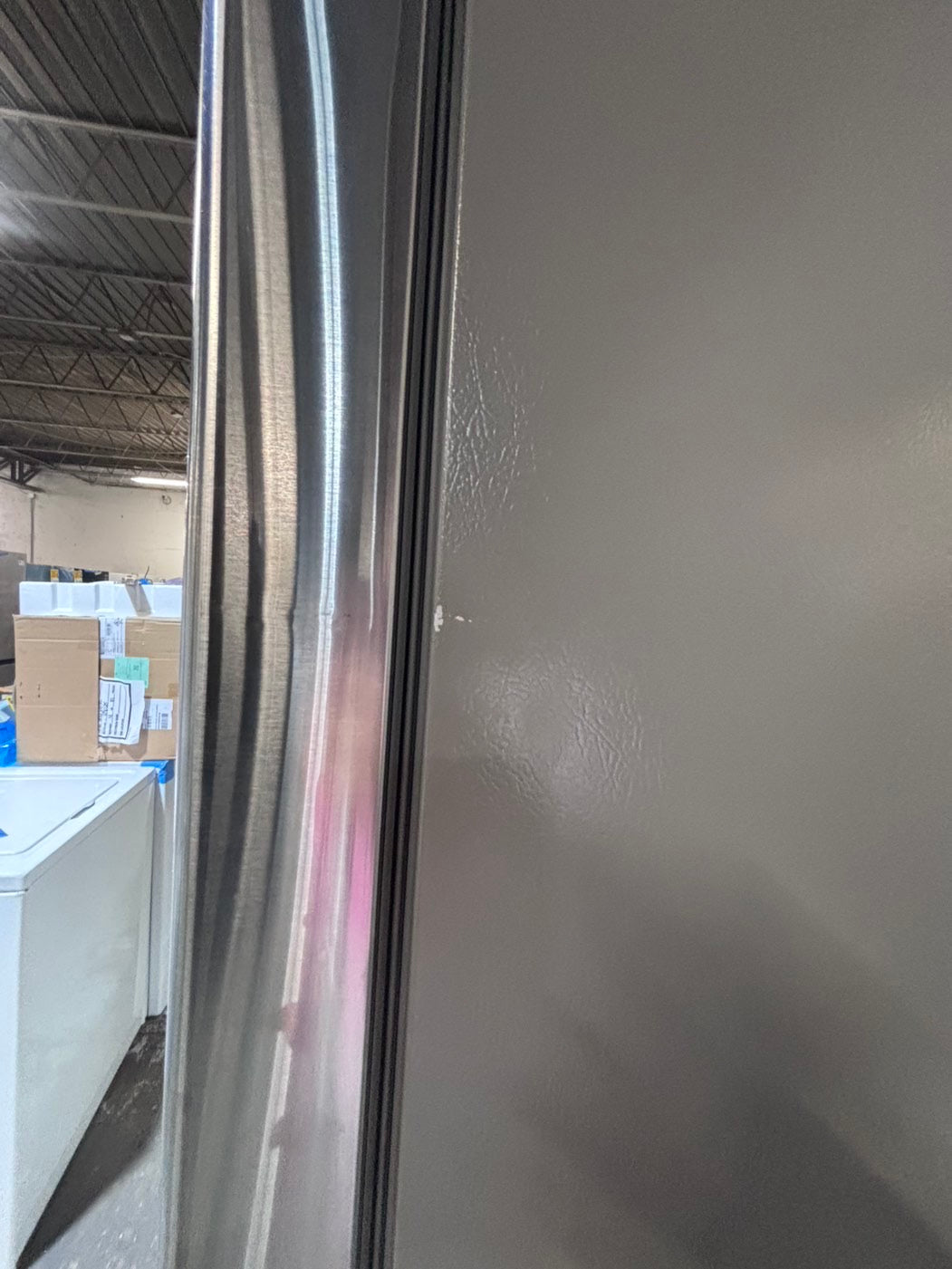 >>36” x69h 24”depth LG  French door Refrigerator counter depth stainless steel w/ ice water dispenser great condition 36" used-refurbished #KVVS24B