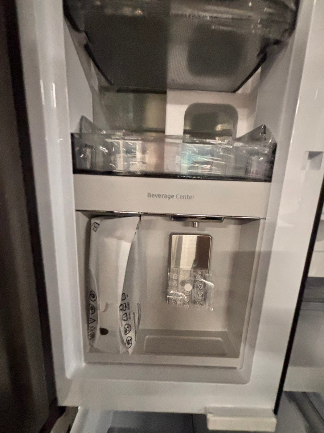 >special🎈New open box 📦 Samsung - Bespoke 23 cu. ft. Counter Depth 4-Door French Door Refrigerator with AI Family Hub+ - Charcoal Glass  & Black/Charcoal #RRSAG41B
