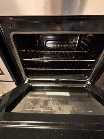 >frigidaire induction Glass Top electric stove stainless steel bake broil burner Self clean 30”  used-Refurbished #EF16B2B