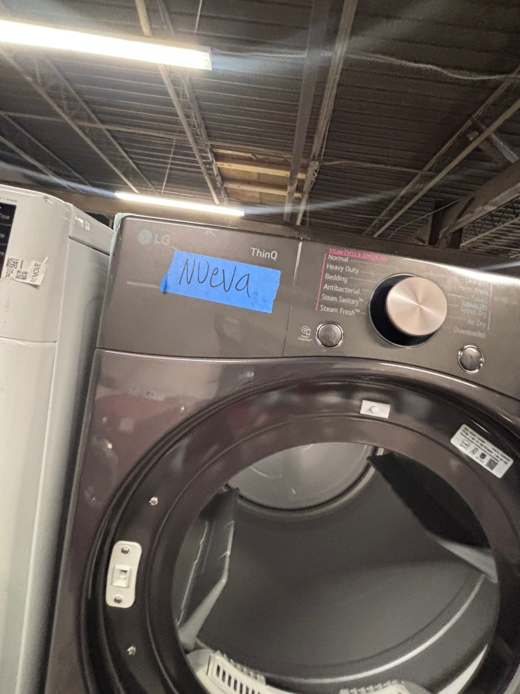 >>LG Open Box 📦 Scratch & Dent 4.5 cu. ft. Ultra Large Capacity Front Load Washer 
 & 7.4 cu. ft. Large Capacity Front Load Electric Dryer - black steel  Set / stock number #WD3A1CB