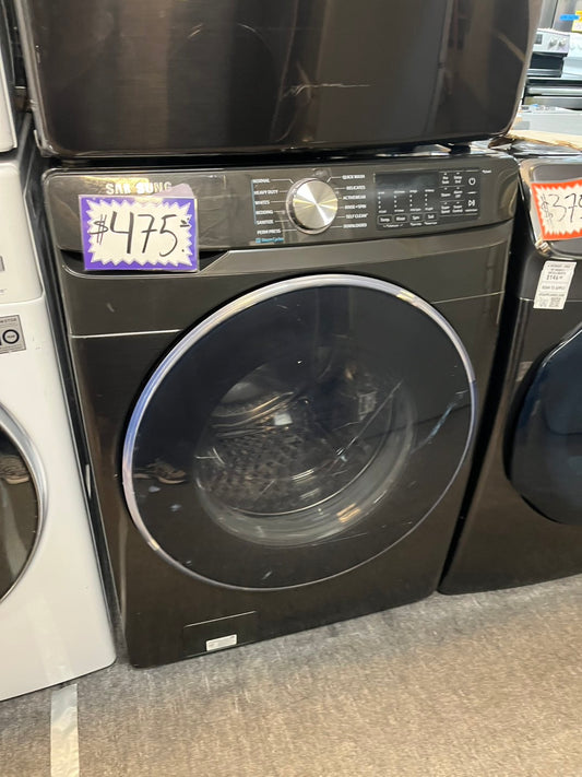 =Samsung 4.5 Cu. Ft. Stackable Front Load Washer in Black Steel with Steam cycles and super speed Steam refurbished  #LFW79BL