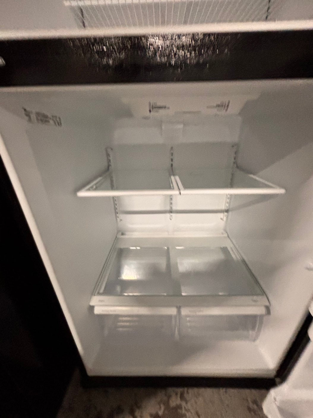 >Special🎈Whirlpool 33” Top freezer fridge in stainless steel color               used-refurbished #RFQ213B
