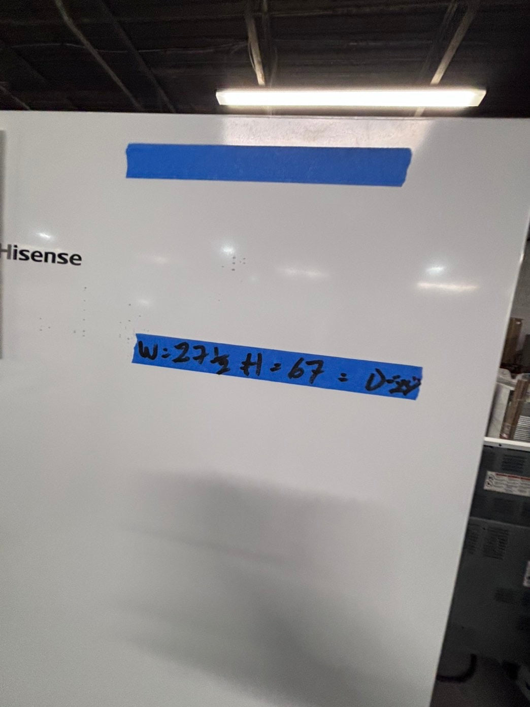 Open box HISENSE upright Freezer in White with Temperature Alarm ENERGY STAR #FZRSSWB