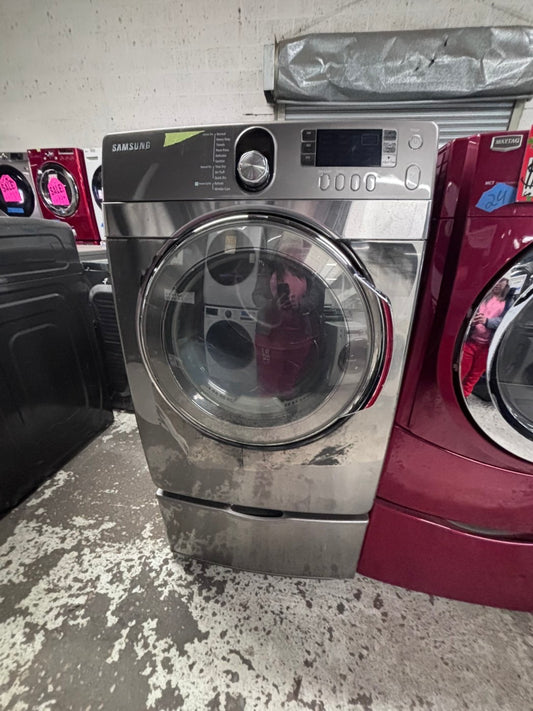 Special🔥Samsung GAS Dryer front load w/pedestal extra storage 27" in  used -Refurbished.  #GDSD3JL