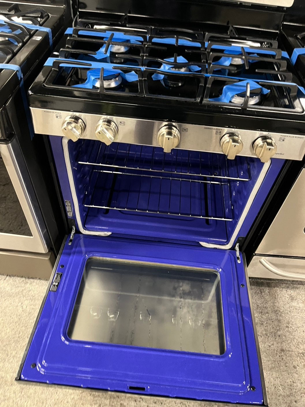 = LG convection oven Gas range 5 burner stainless steel convection bake roast broil  -used-Refurbished 30” #GR1P45B