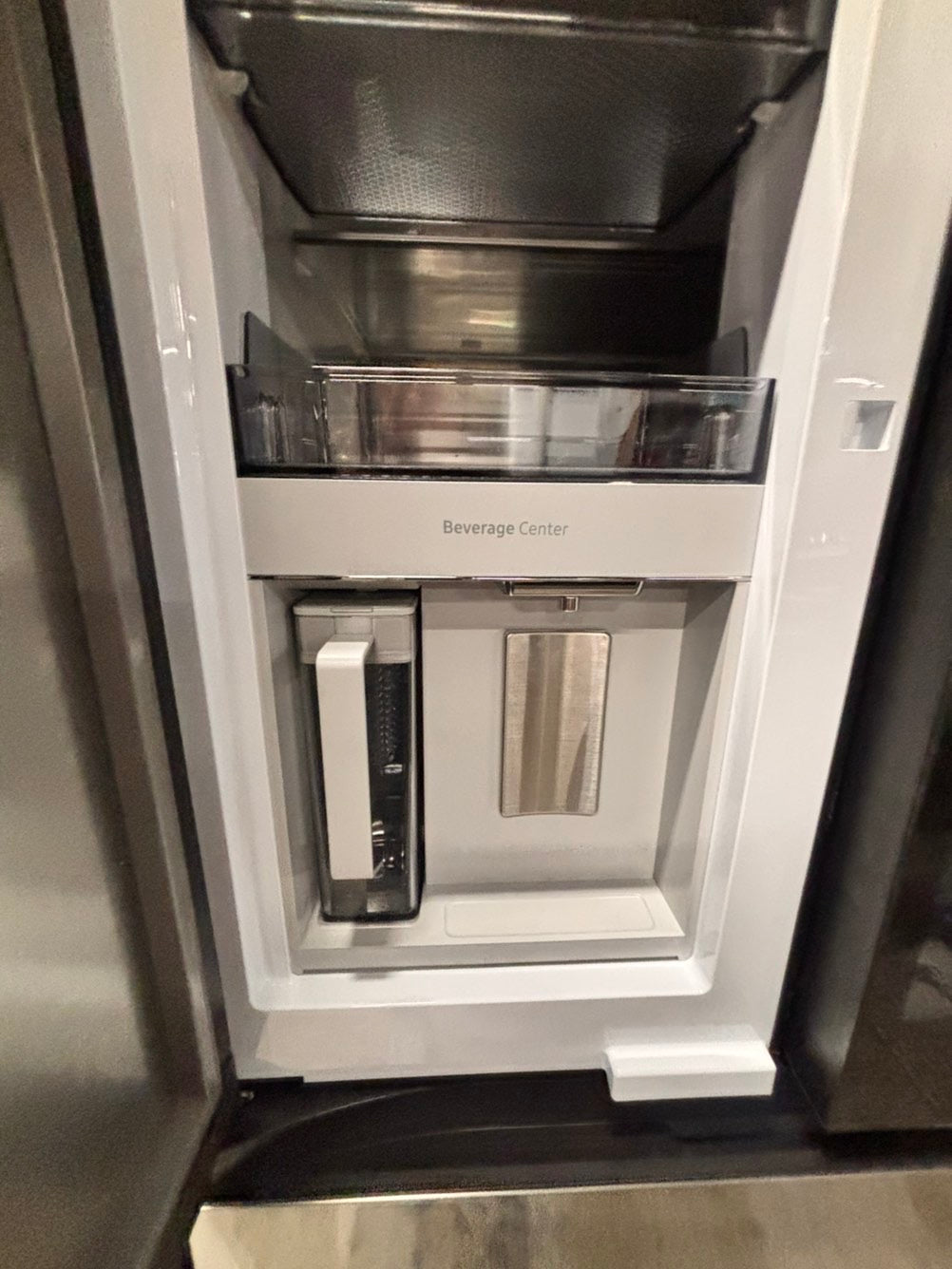 >special🎈New open box (costumer return ) Samsung - Bespoke 29 cu. ft. Full size  4-Door French Door Refrigerator with AI Family Hub+ - Charcoal Glass  & Black/Charcoal #RFFH2241B