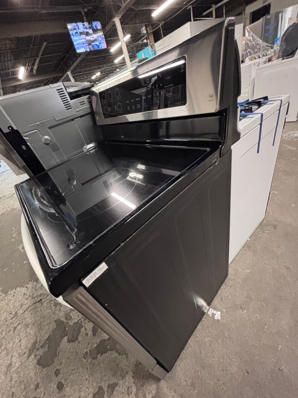 >*LG electric 220v glass top range bake Broil roast self clean stainless steel 30" Refurbished #ELTT23B