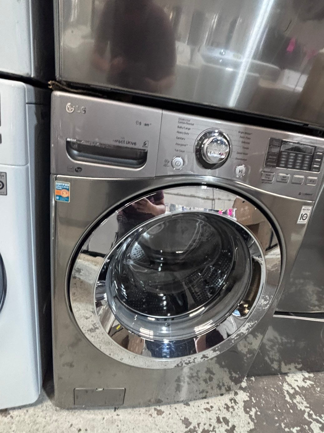 >*early July 4th special 🇺🇸LG washer & dryer set electric 220v front load stackable or side by side - sensor dry in gray  #WEDS22BSET
