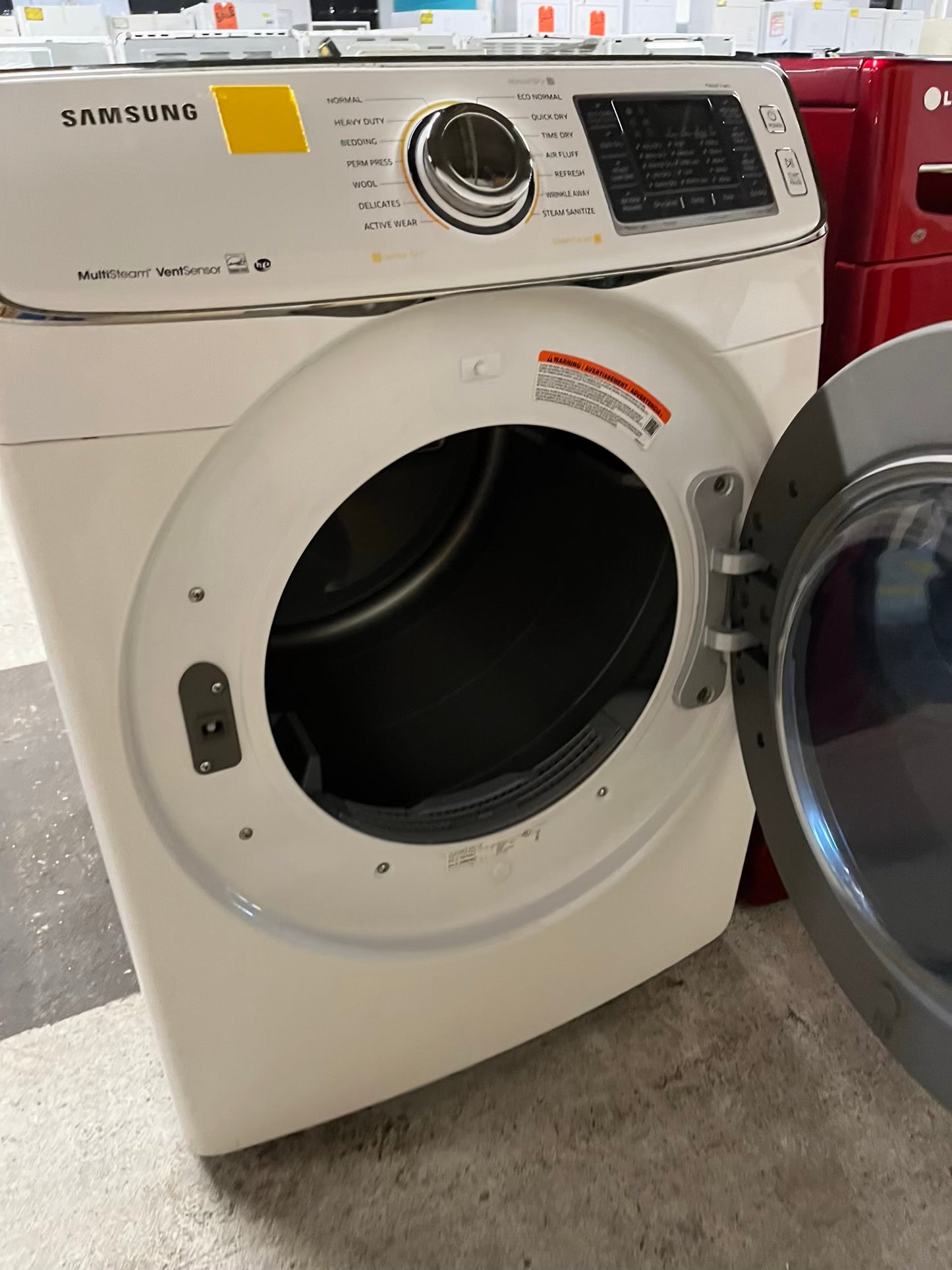 Samsung front load stackable electric 220v dryer in white 27" #ED40YB-TR