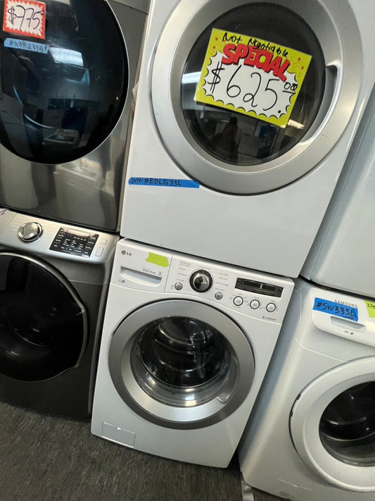 =💥special sale 💥LG washer 4.0cu ft & dryer 7.5 cu ft mix & match set electric 220v front load stackable or side by side - sensor dry He in white #WSM12B