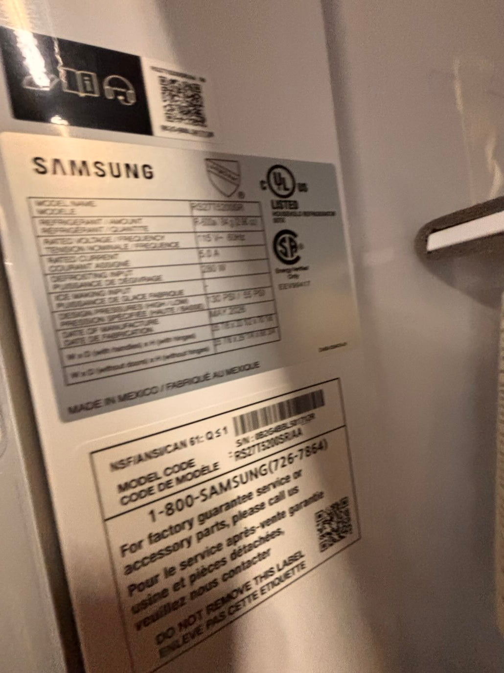 }}New open box 📦 Samsung - 26cu. ft. Side-by-side full size fridge Stainless Steel
#FS26AGTB
