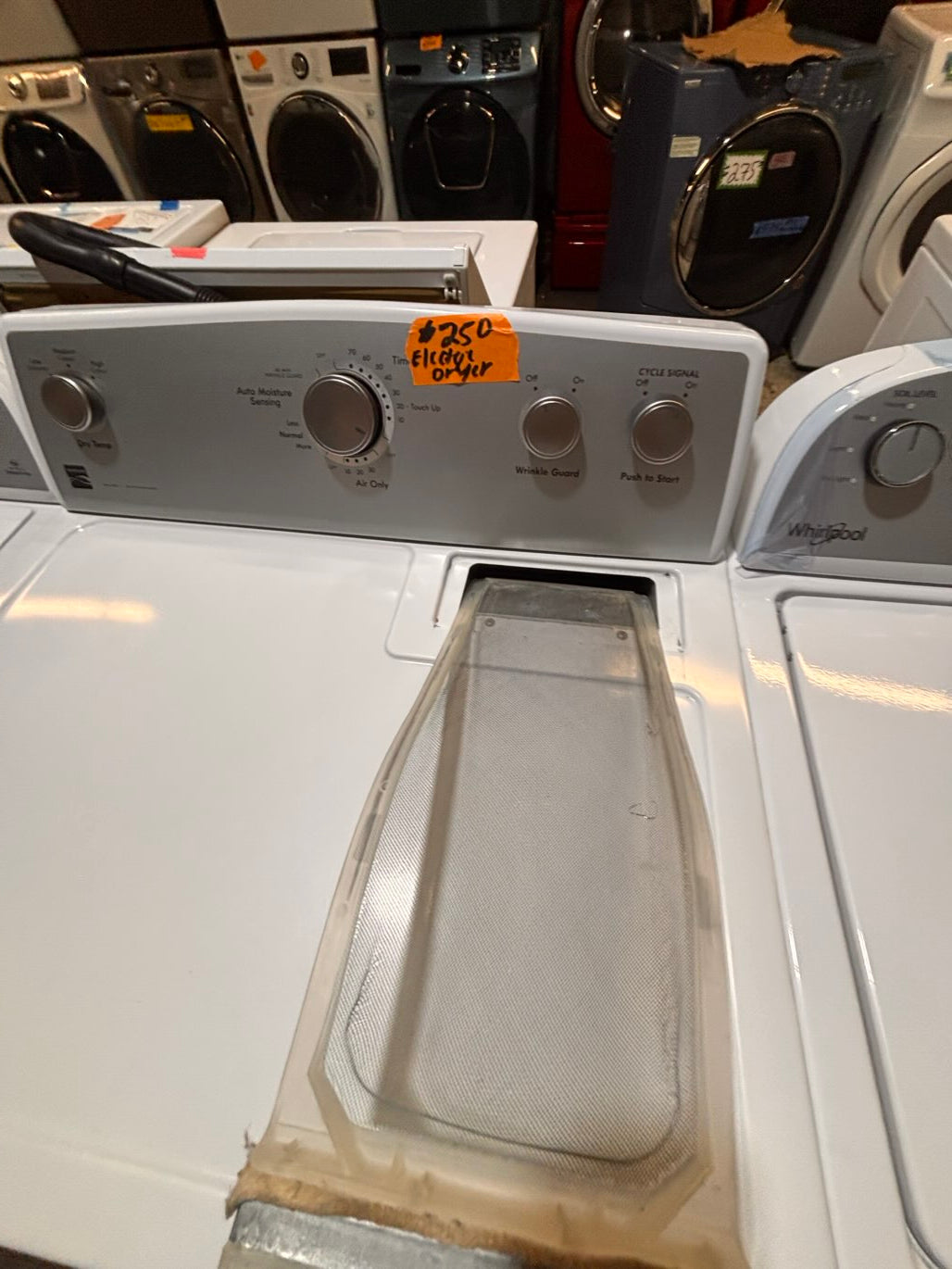 }Kenmore  29” extra large capacity side x side large capacity electric 220v dryer  in white 29”Refurbished #KEDK11B