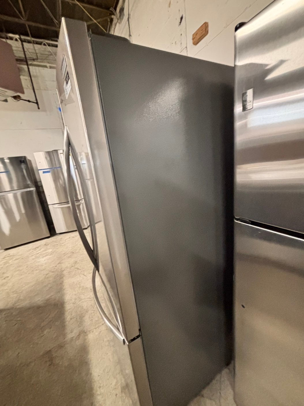 >frigidaire Open box 📦 New S/d 31.5 in. 18 cu. ft. Counter Depth French Door Refrigerator in Fingerprint-Resistant Stainless Look       #RYFG18LB