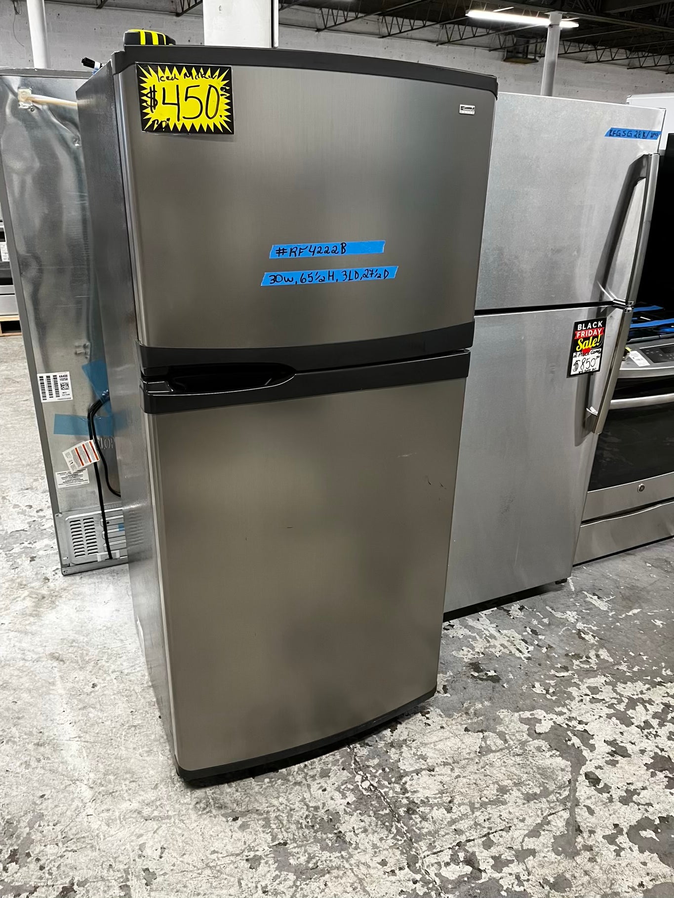 * Kenmore Elite  top freezer refrigerator slate w/ice maker 30" #RF4222B