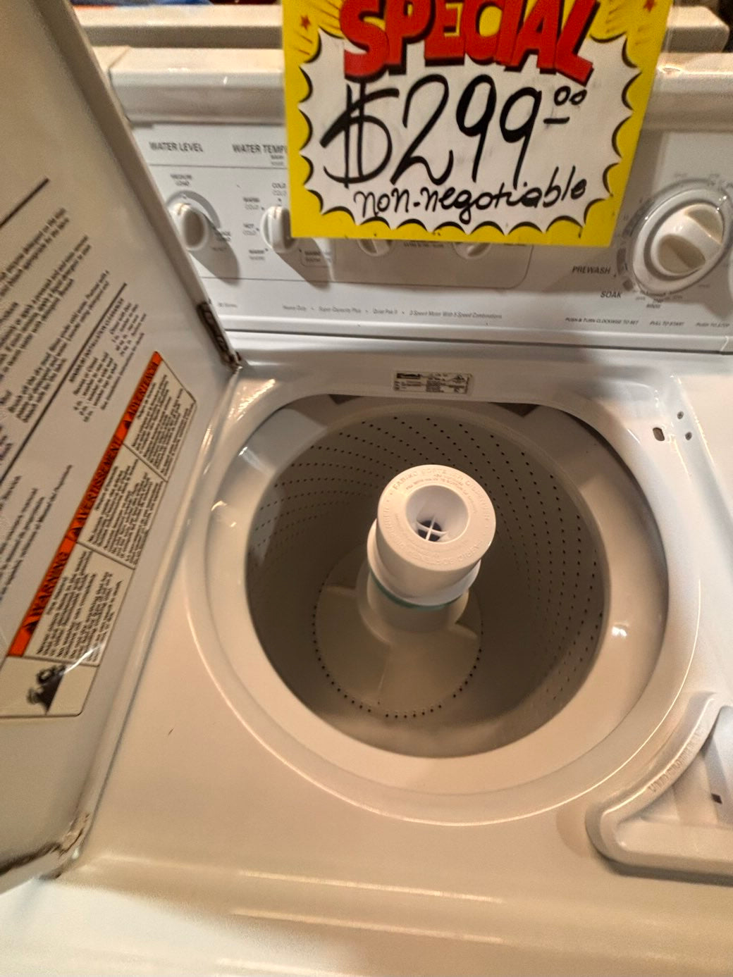 }}sale🔥🔥Kenmore Top load washing machine w agitator 27" in good condition,working 💯 with warranty ! used-Refurbished #TKW17TB