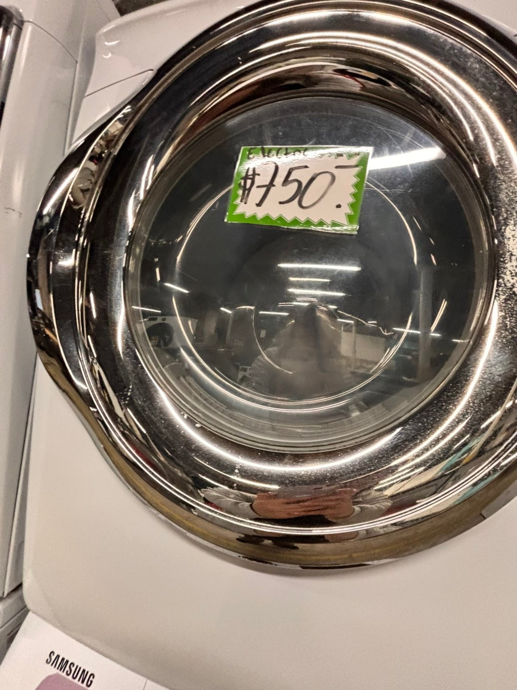 > Samsung washer 4.5 cu ft & dryer 7.5 cu ft set electric 220v front load stackable or side by side - sensor dry He white color  #WD3BLSET