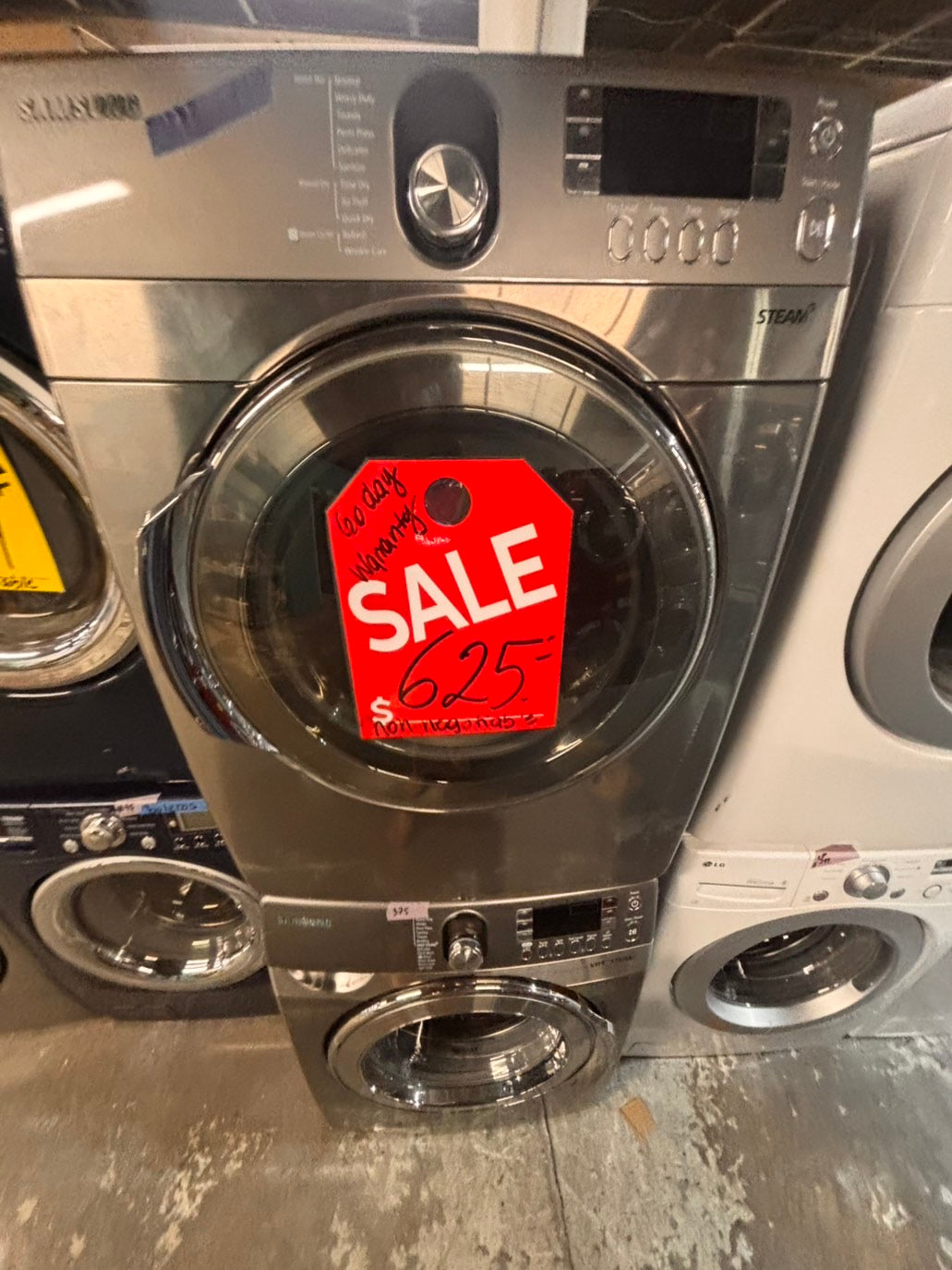 SALE🔥SAMSUNG front load washer large capacity & dryer set electric 220v front load stackable or side by side - in silver,gray #WGS4TSET