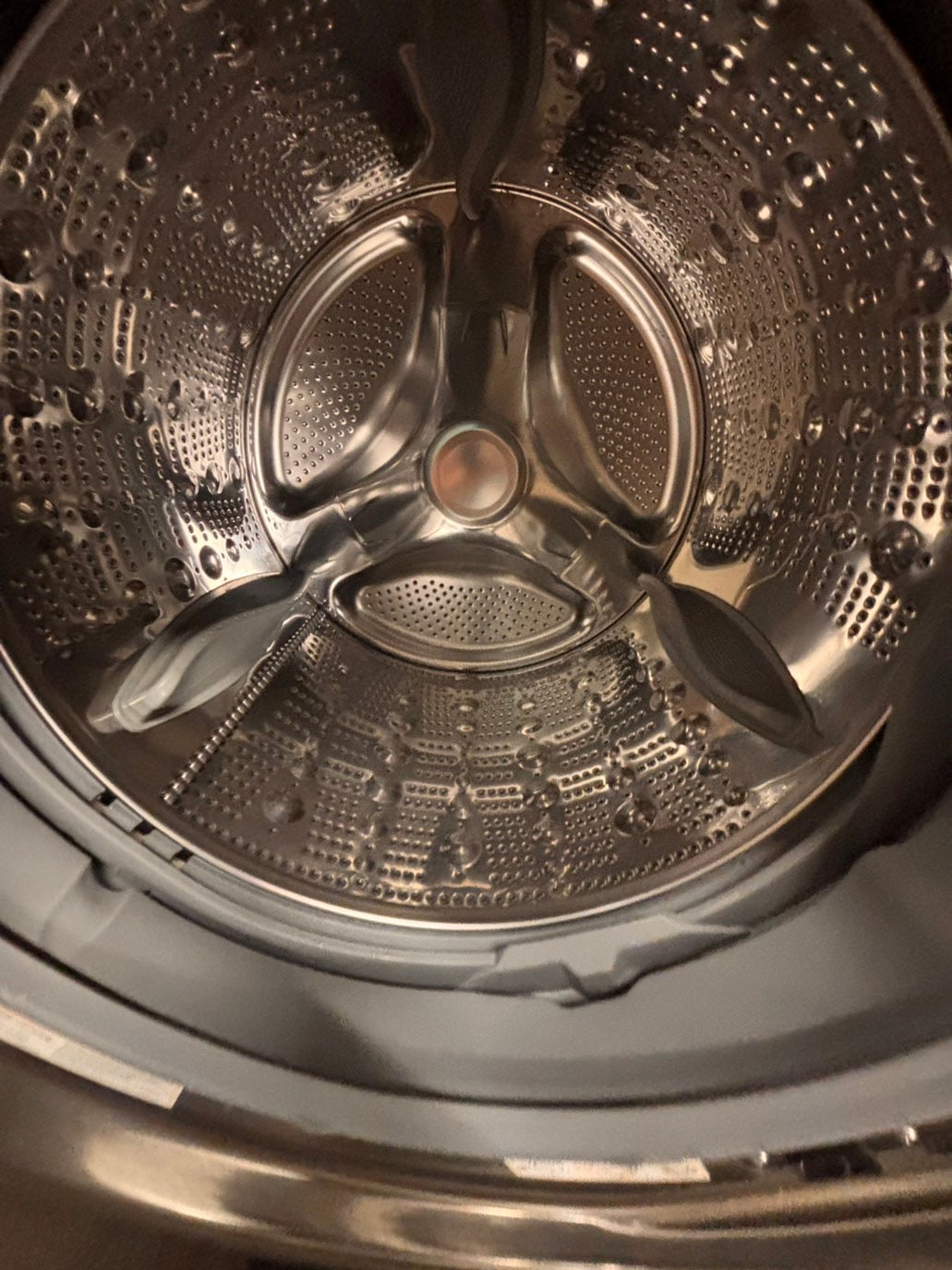 >*Used-great conditions refurbished LG steam washer 4.5cu ft & electric steam dryer 7.5 cu ft large capacity set electric 220v front load stackable or side by side - sensor dry He in silver-gray  #W9PU6SET