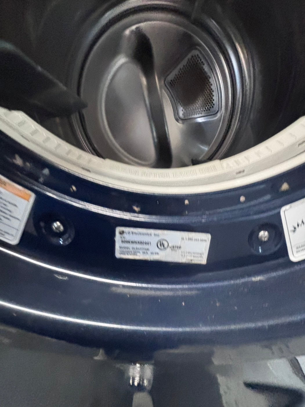 } special🎉LG  washer & dryer set electric 220v front load stackable or side by side - sensor dry , working 💯  with warranty , in navy blue color   #SPO17SET